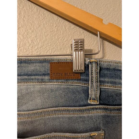 Judy Blue Womens Light‎ Wash Distressed Skinny Jeans Size 32 Blue Grunge Rocker - Picture 5 of 11